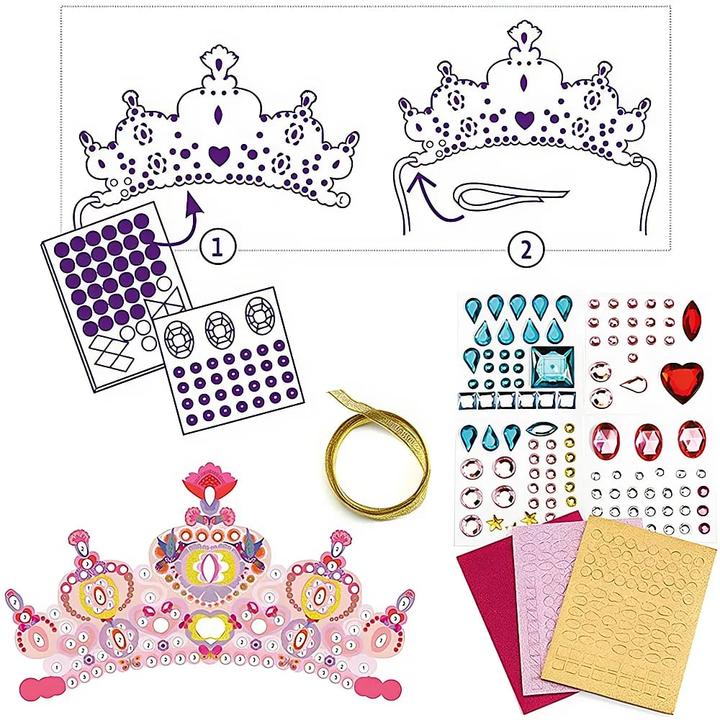 Actual product image Djeco DIY - Princess mosaic tiaras