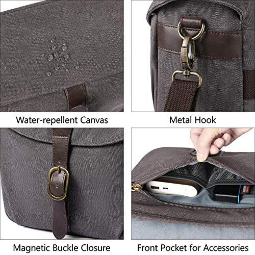 Produktbild Only-Bags.Store Kameratasche SLR, Fototasche Umhängetasche für Spiegelreflexkamera und Zubehör (grau) (Kamera Schultertasche)