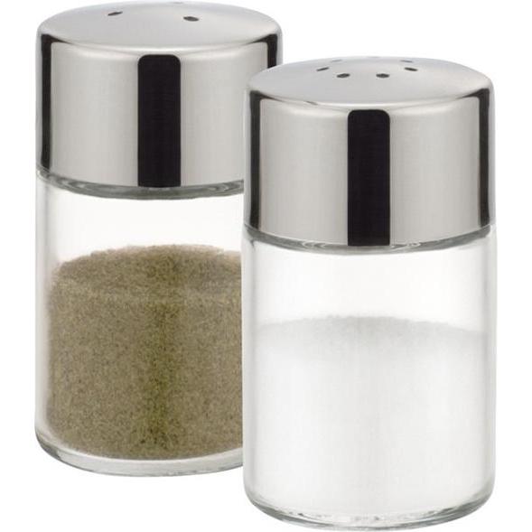 Tescoma Sale o pepiera Mini 5 6530310, trasparente, grigio, Macinapepe + Spargispezie, Trasparente, Grigio