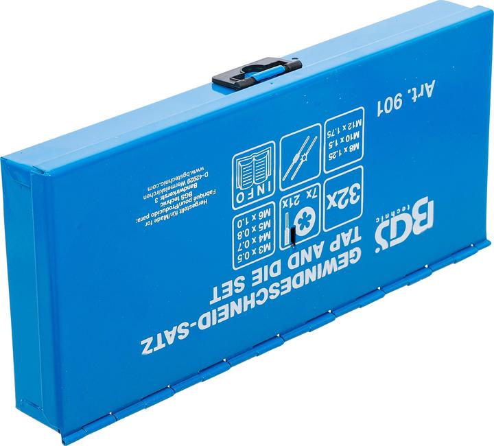 Actual product image BGS Tap and Die Set M3 - M12 32 pcs.