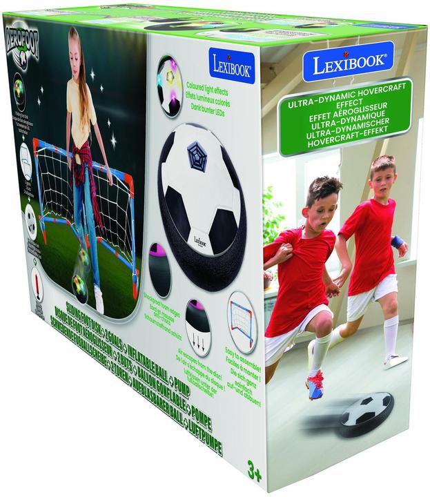 Immagine prodotto Lexibook AeroFoot - Disco da calcio in schiuma Hovercraft illuminato con 2 porte (Multilingue)