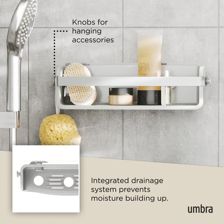 Produktbild Umbra Bad-Utensilienhalter Flex Adhesive Grau (12 x 33 x 9 cm)