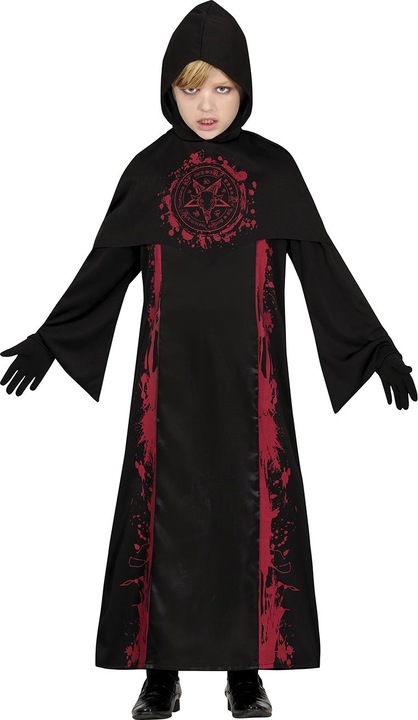 Produktbild Fiestas Guirca Dunkler Magier Kostüm mit Cape und Kapuze (140)