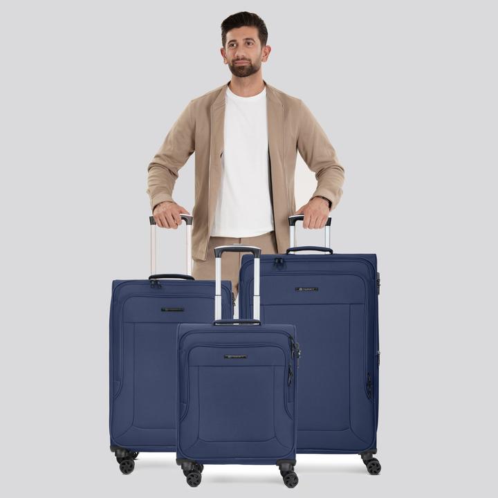 Actual product image Franky Melbourne 3.0 4-wheel suitcase set, 3-piece, with stretch fold (180 l)