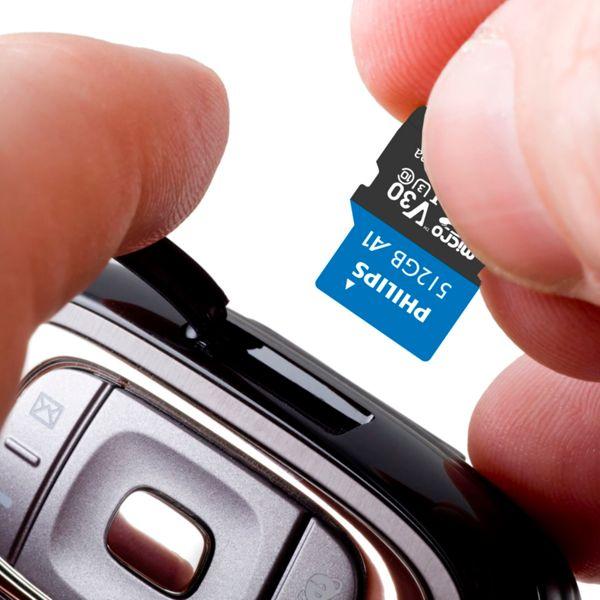 Actual product image Philips MicroSDXC Card (512 GB, microSDXC, U3, UHS-I)