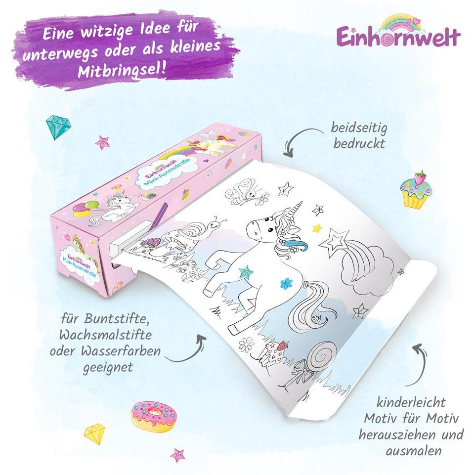 Trötsch Mini-Ausmalrolle Einhornwelt