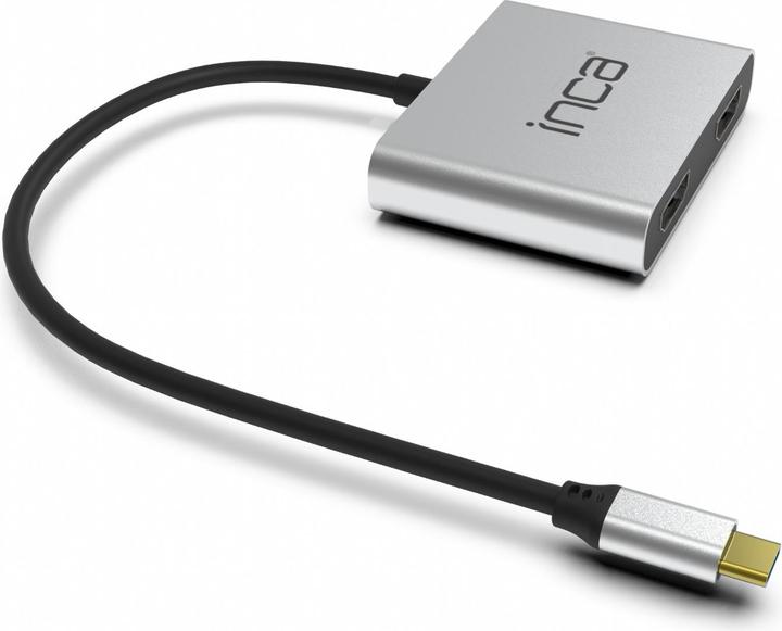 Actual product image Inca Adapter ITPC-4THubX4 2HDMI 4K 30Hz,4 in 1 USB Type C (HDMI, USB 2.0, USB-C)