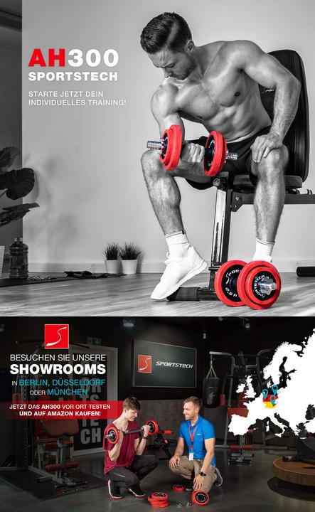 Immagine prodotto Sportstech AH300 (8 x 2,5 kg, 4 x 1,25 kg)