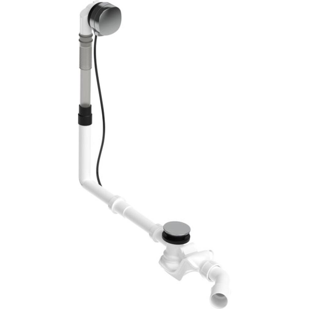 Duravit, Siphon, Ab-/Überlaufgarnitur QUADROVAL mit Wanneneinlauf chrom (Überlaufgarnitur, 1/2")