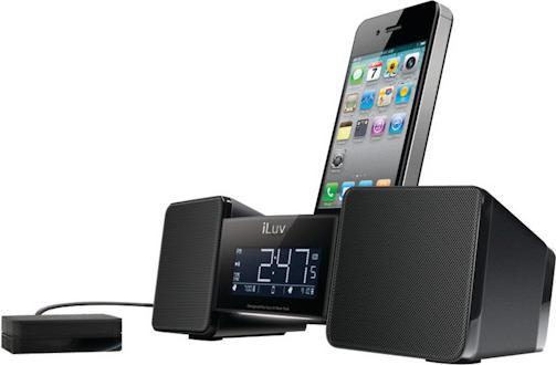 Produktbild iLuv iMM155, Radiowecker, iPod Dock + Bed Shaker, schwarz
