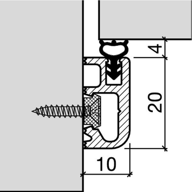 Produktbild Hebgo Sanierungsprofil 124 10x20mm Aluminium eloxiert
