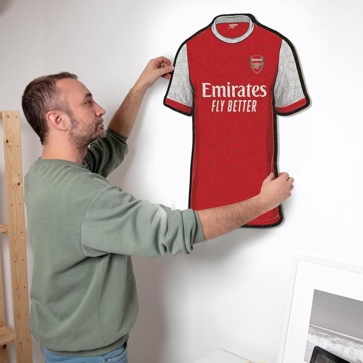 Actual product image Iconic Arsenal FC - Jersey - Wooden Puzzle Size L (500 pieces) (500 pieces)