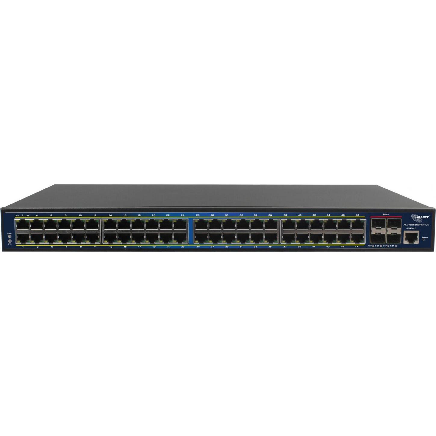 Thumbnail - Allnet Switch full managed Layer2+ 52 Port &bull 48x GbE &bull PoE Budget 850W &bull 48x PoE at &bul (52 Ports), Netzwer...
