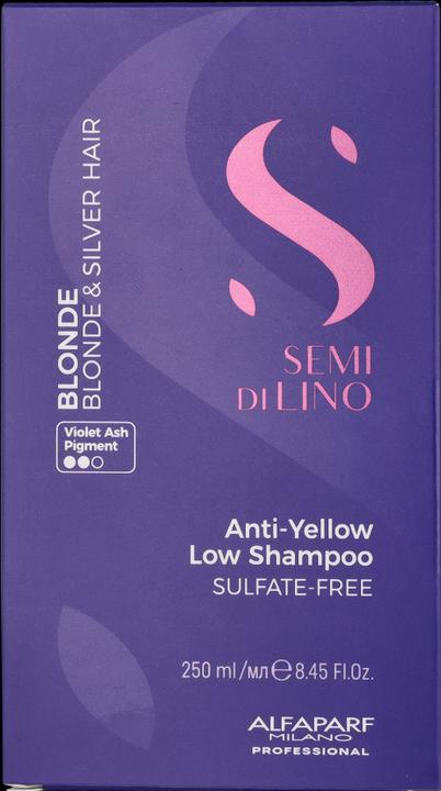 Actual product image Alfaparf Semi Di Lino Anti-Yellow Low Shampoo (250 ml, Liquid shampoo)