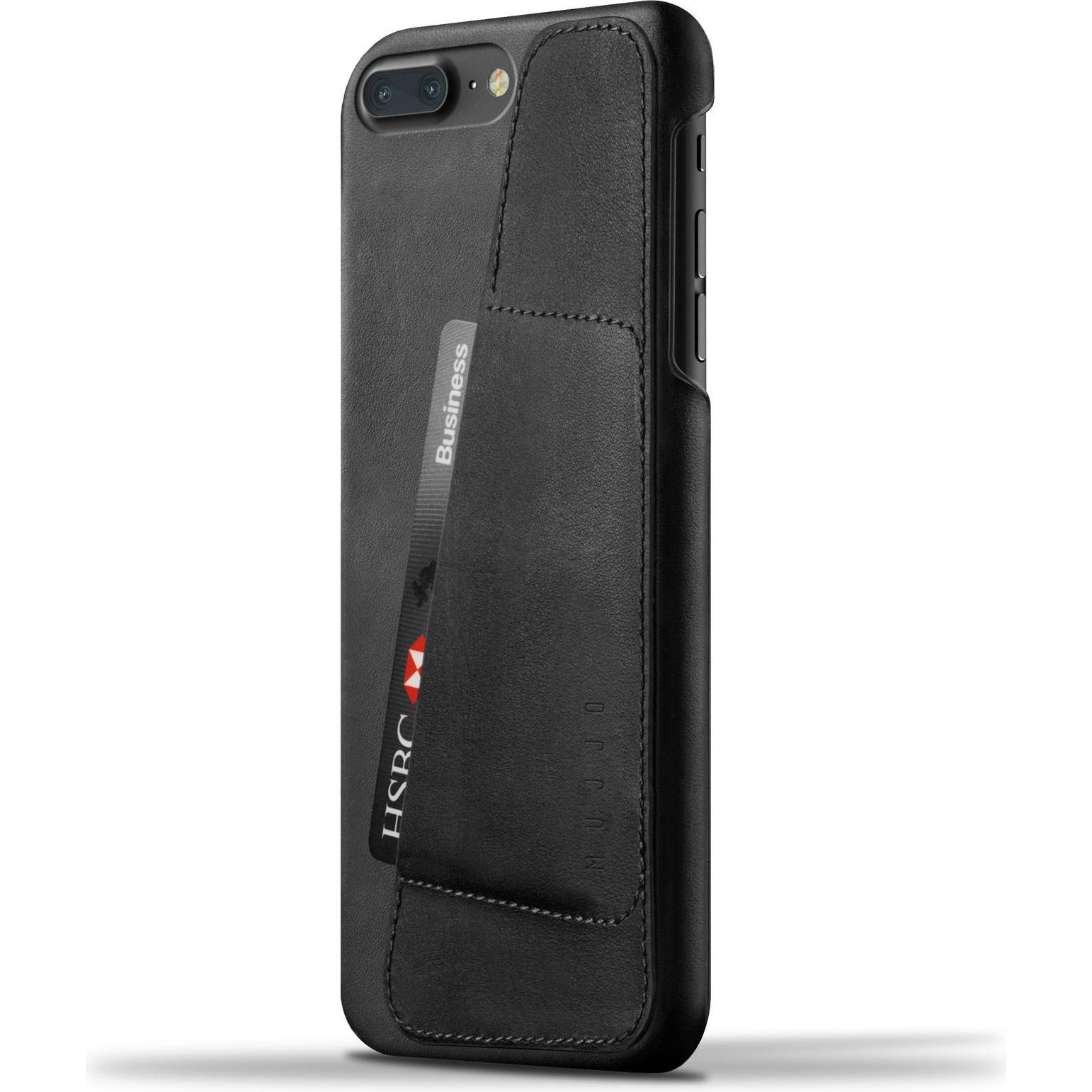 Mujjo Wallet Case 80° (Apple iPhone 7 Plus), Smartphone Hülle, Schwarz