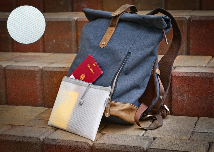 Actual product image Idena Zip Pocket A5 Mesh blue (A5, 1x)