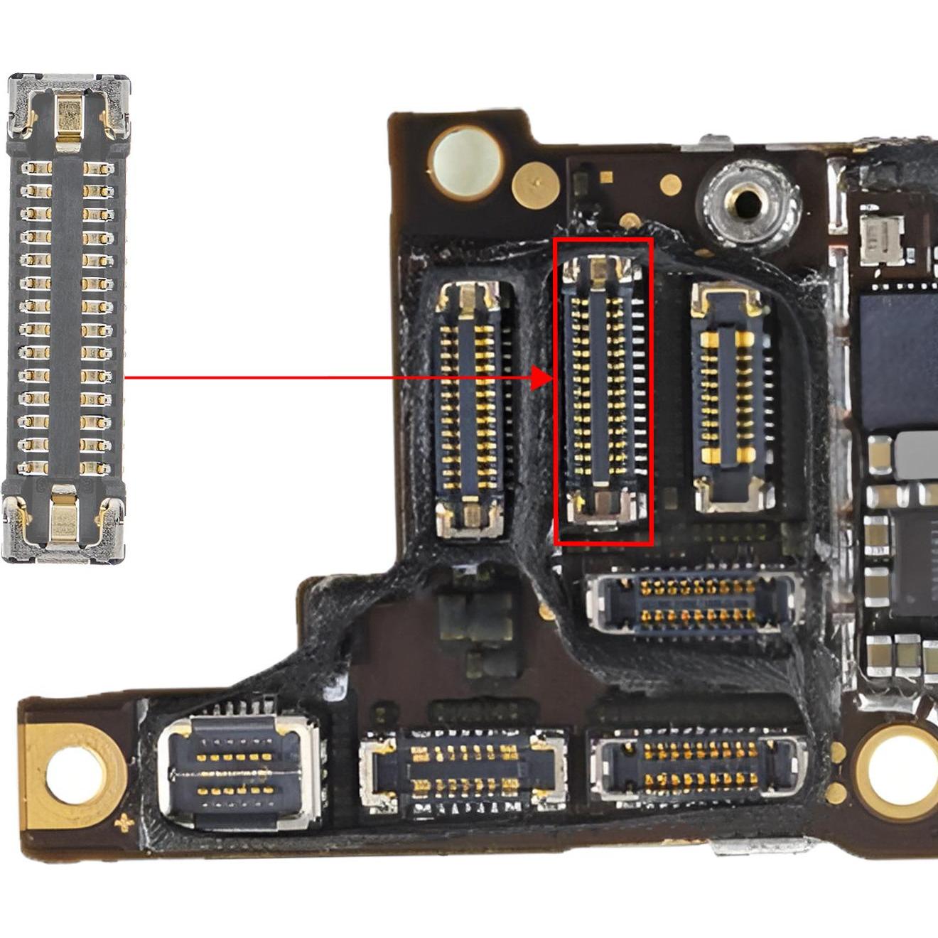 Clappio Ersatzteil FPC-Verbinder Ohrhörer, Mobilgerät Ersatzteile, Schwarz