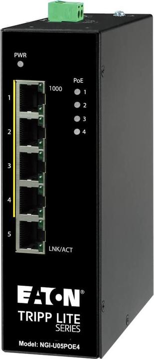 Produktbild Eaton 5-Port Unmanaged Industrial Gigabit Ethernet Switch - 10/100/1000mbps -10 to 60 C DI (5 Ports)