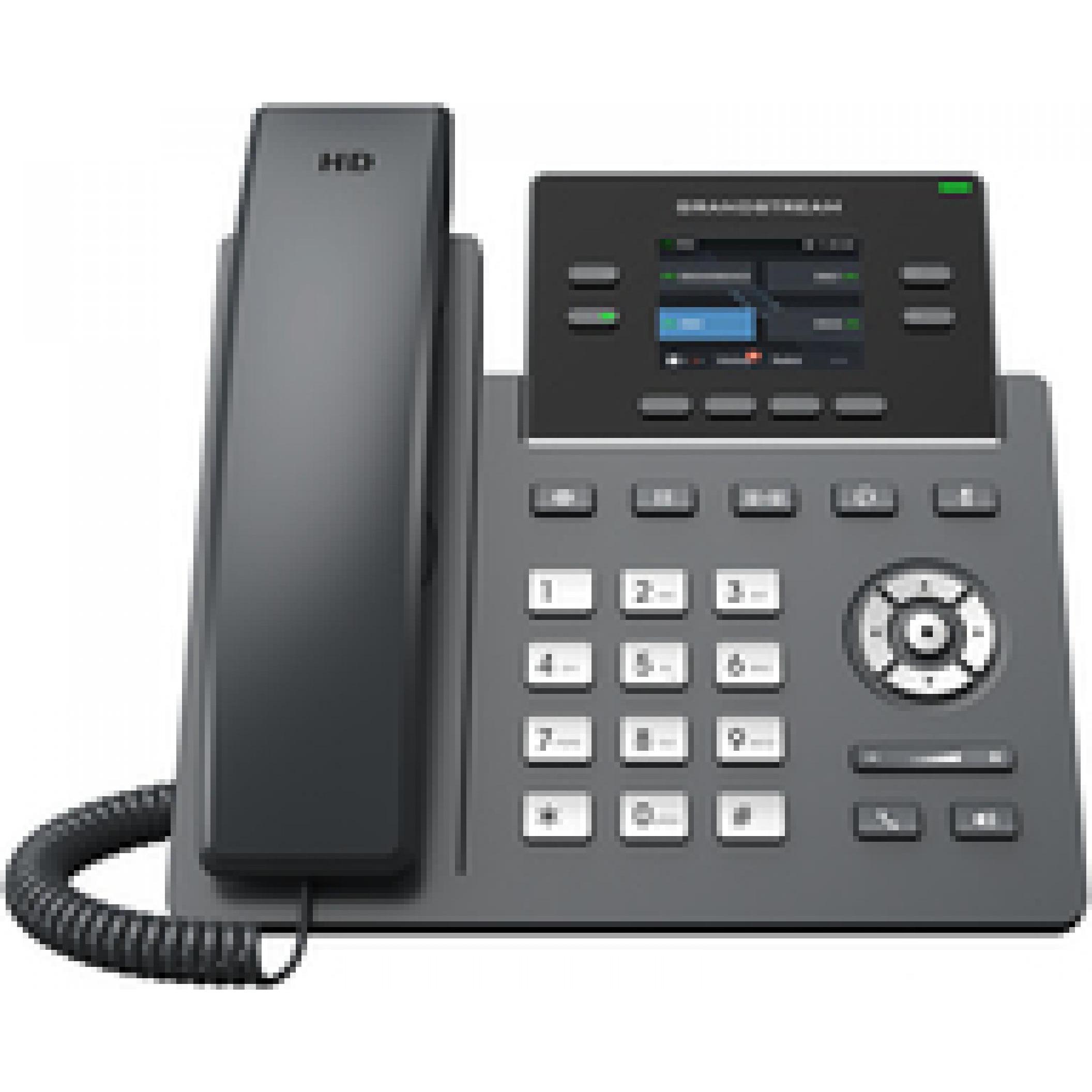 Grandstream GRP2612G IP phone Black 4 lines LCD, Telefon, Schwarz