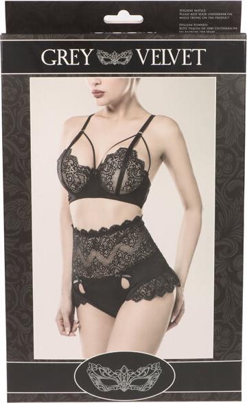Immagine prodotto Grey Velvet Set di 2 pezzi in nero (XL)
