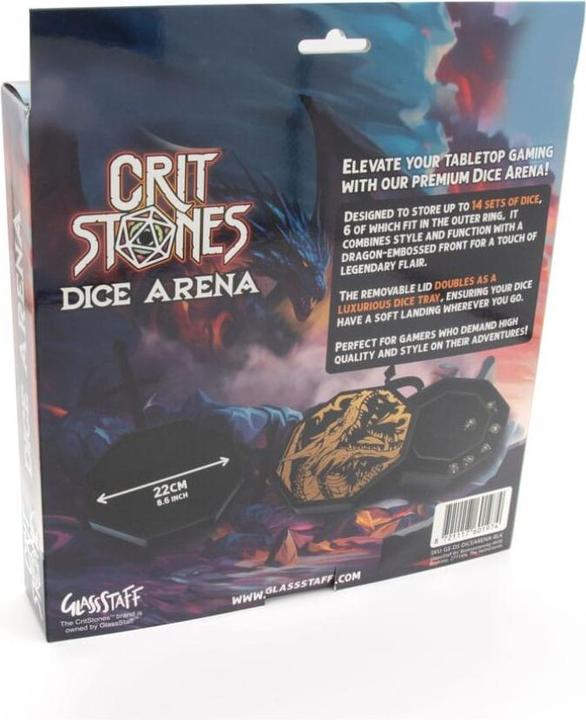Productafbeelding Glass Staff CritStones Arena Würfelteller Black Dragon (Yellow Lid)