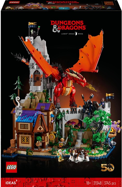 Immagine prodotto LEGO 21348 Dungeons & Dragons: La saga del Drago Rosso (21348, LEGO Ideas, Set LEGO rari)