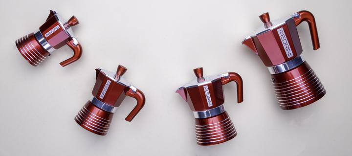 Actual product image Pedrini Infinity Passion - Espresso maker aluminum in metallic red 6 cups (6 T.)