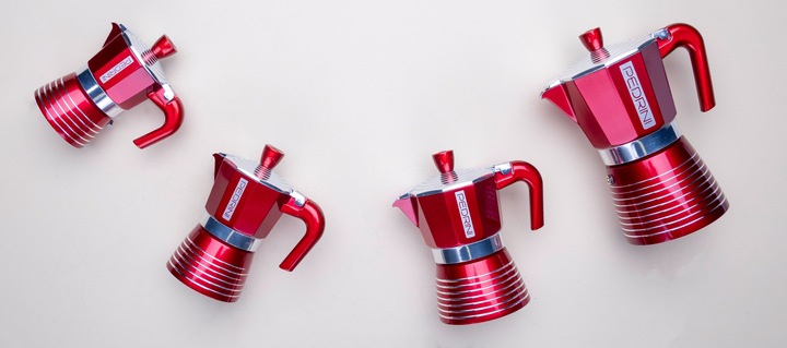 Produktbild Pedrini Infinity Passion - Espressokocher Aluminium in metallic Rot 6 Tassen (6 T.)