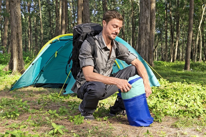 Actual product image Bestway 2-in-1 sleeping bag Wanderlite™ with integrated, inflatable sleeping pad 203 x 75 x 9 cm (198 cm)