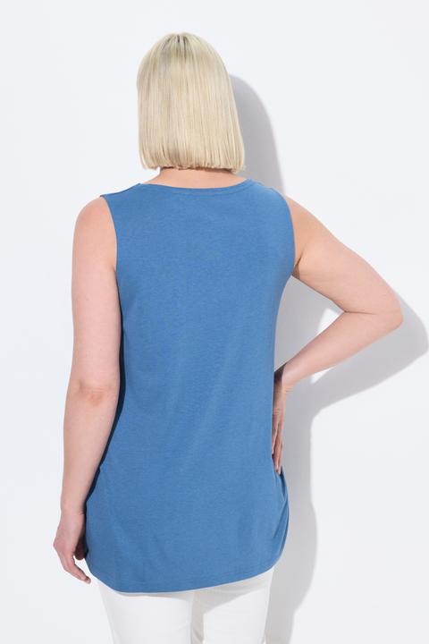 Produktbild Ulla Popken Top, Zierfalten, A-Linie, Rundhals, ärmellos, Modal (54)