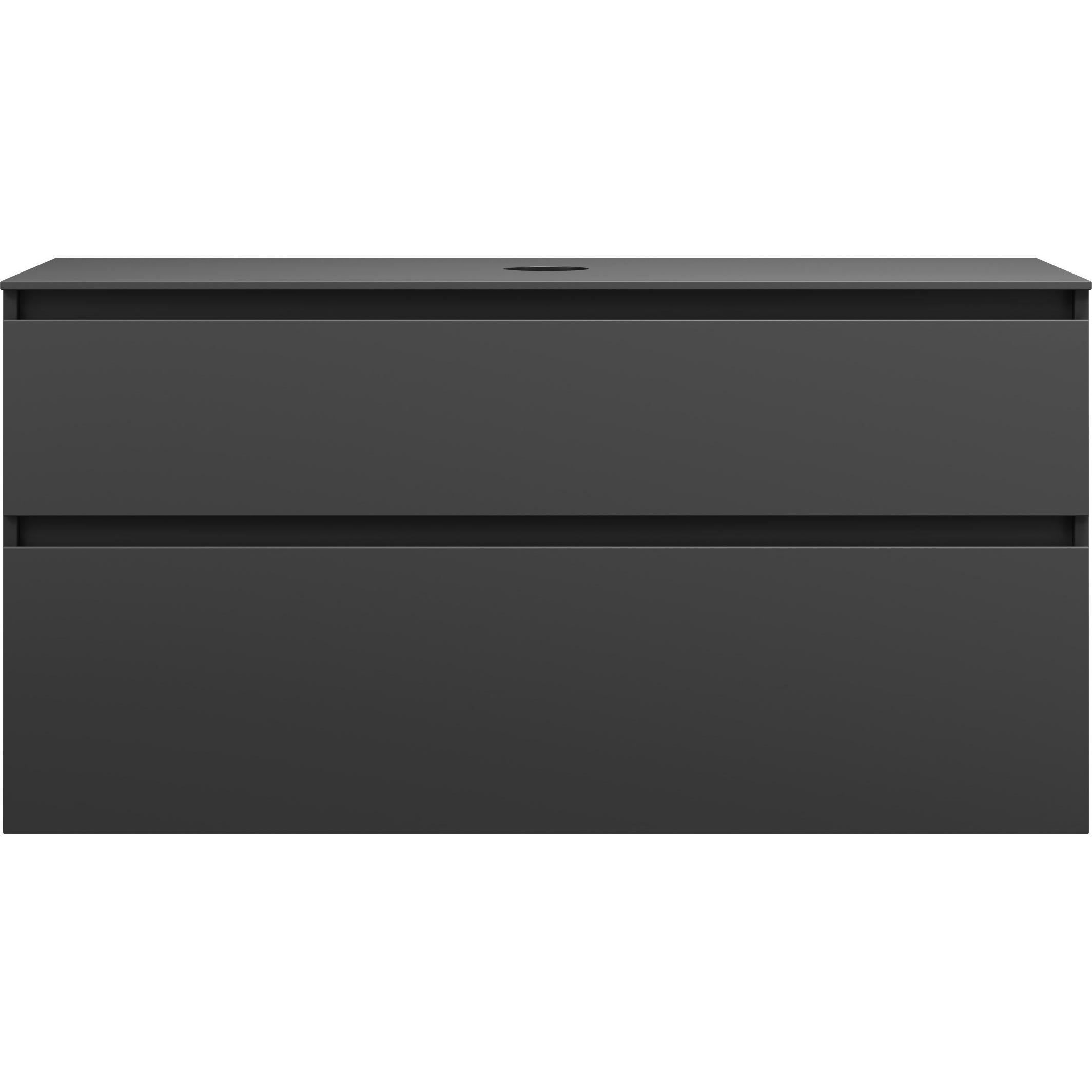 burgbad, Waschbeckenunterschrank, Lin20 Waschtischunterschrank inklusive Konsolenplatte, 2 Auszüge, Tiefe 487mm, 1202x48...