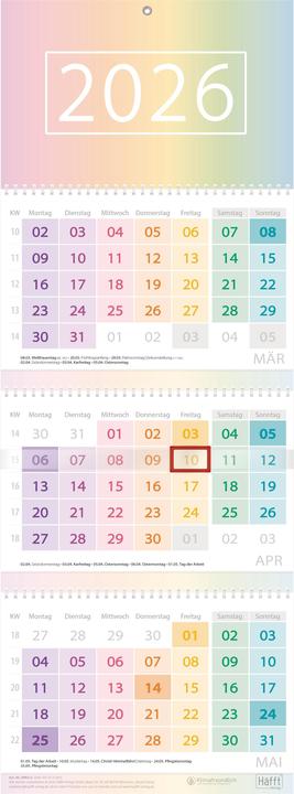 Produktbild Drei-Monatskalender 2026