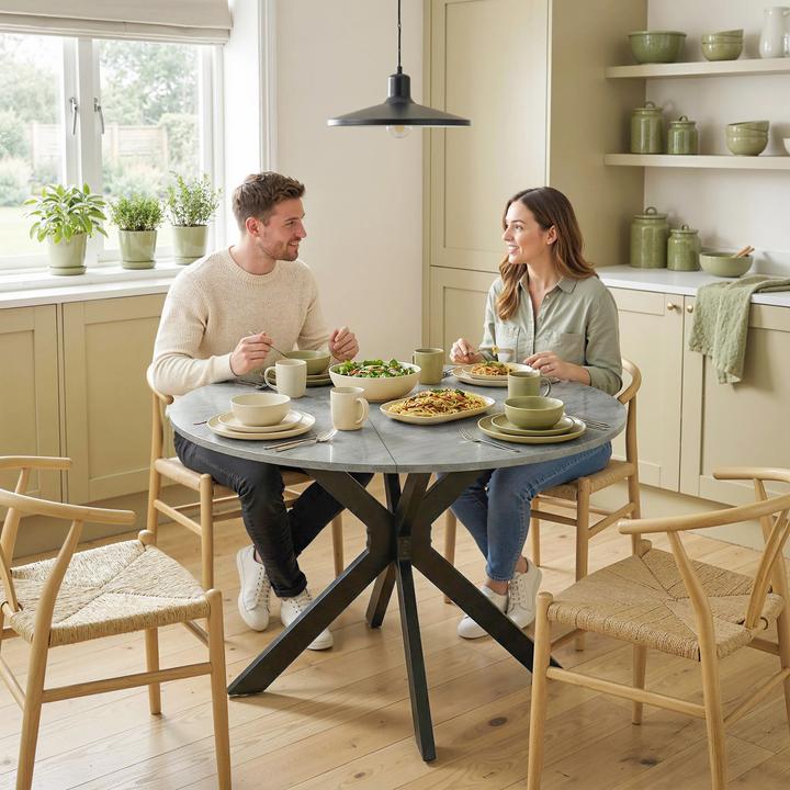 Produktbild Homcom Klappbarer Esstisch MDF, Stahl Grau