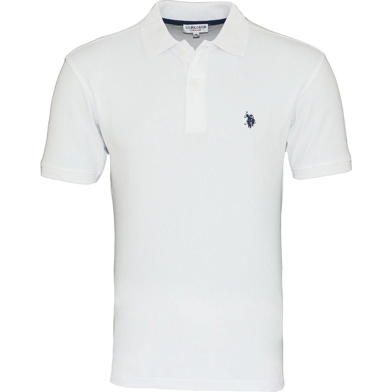 U.S. Polo, Herren, Shirt, Polo Poloshirt BASIC Polohemd Shirt - 1338, Weiss, (XL)