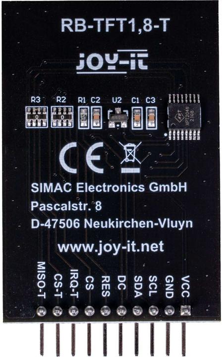 Actual product image Joy-it Touchscreen module 4.6 cm (1.8 inch) 160 x 128 pixels Suitable for (Developed by