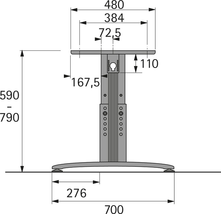 Produktbild Hettich T-Grundfuss höhenverstellbar