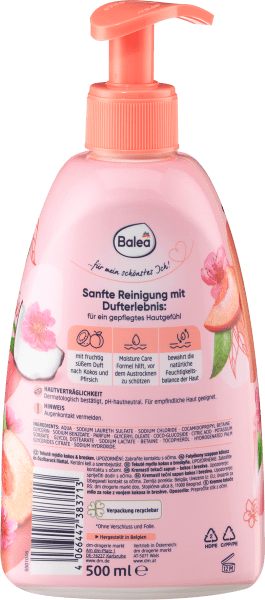 Produktbild dm Balea Cremeseife Pfirsich & Kokos (Flüssigseife)