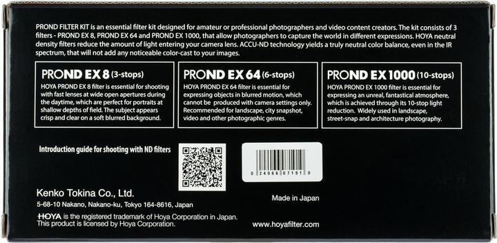 Image du produit Hoya PRO ND EX Filter Kit 8/64/1000 (67 mm, Filtre gris neutre, 67 mm)