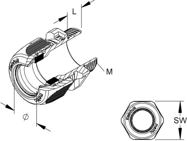 Actual product image Kleinhuis GmbH Co. KG Cable gland metric-M63 EN 50 262