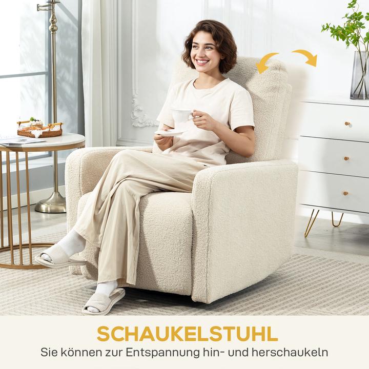 Actual product image Homcom Relaxsessel Polyester, Stahl Beige