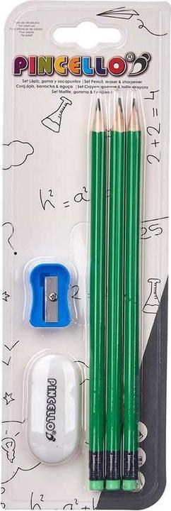 Actual product image Pincello Pencil set sharpener eraser (12 pieces) (12x)