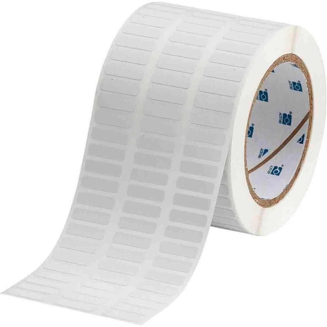 Brady, Etiketten, THT-2-437-10, Polyvinylfluorid, Weiss, 22.86 x 6.35 mm, selbstverlöschend, permanent, 3-bahni