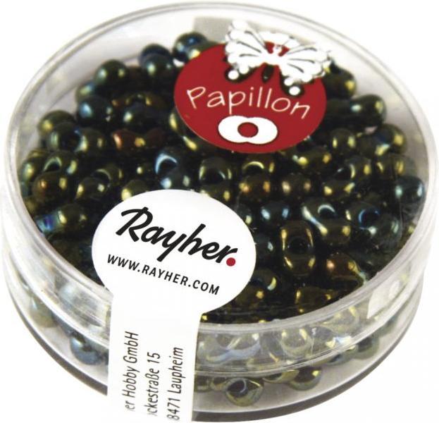 Image du produit Rayher Perles de rocaille Papillon, émeraude, 18 g