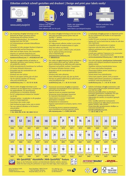 Productafbeelding Avery Universele etiketten