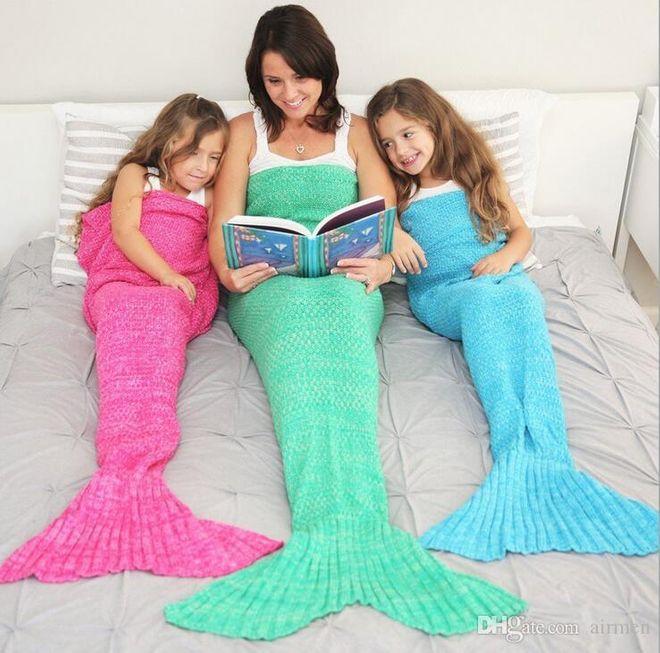 Produktbild MU Classic Meerjungfrau Strickdecke (130 x 70 cm)