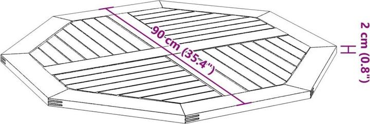 Immagine prodotto vidaXL Londra (90 x 90 x 2,2 cm)