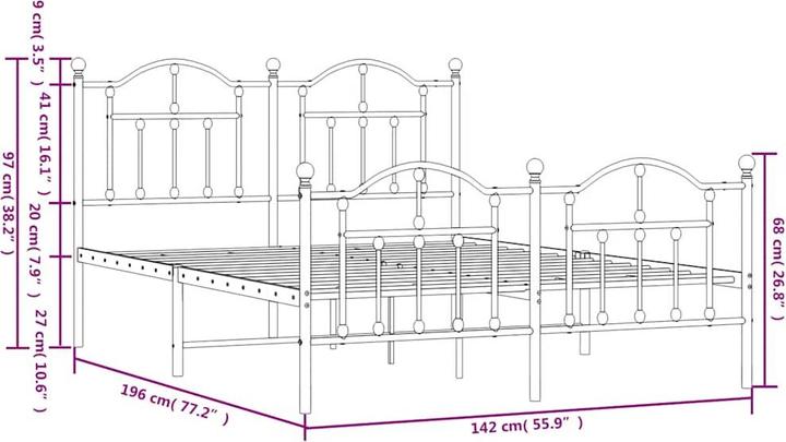 Produktbild vidaXL Bettgestell (135 x 190 cm)