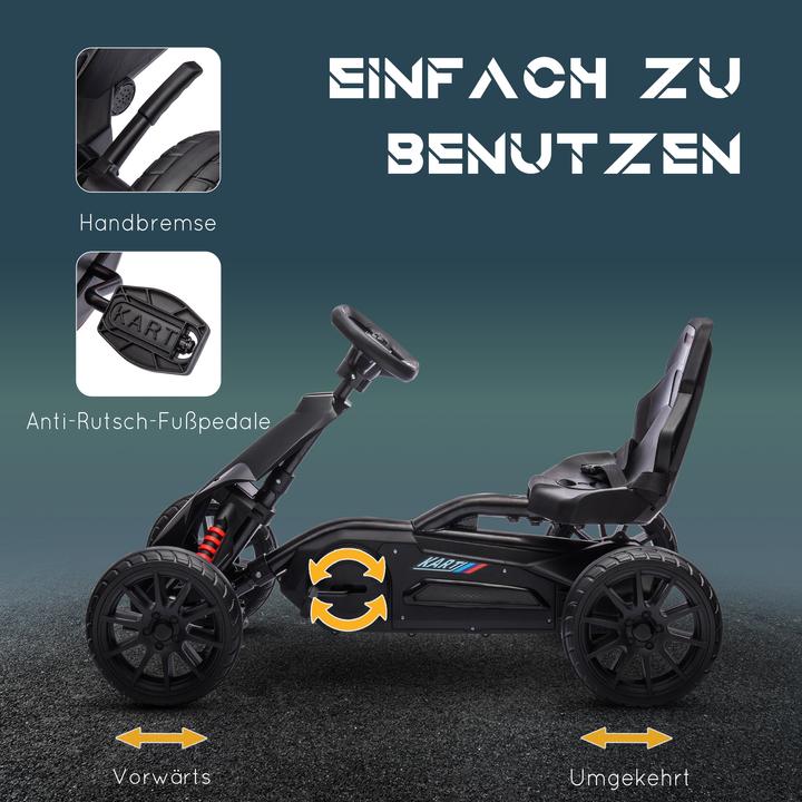 Actual product image Homcom Go-Kart Kunststoff, Metall Schwarz