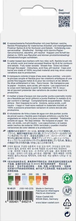 Image du produit Faber-Castell GOFA AQUA DUAL MARKER - marqueur de colorant (6x)