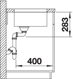 Actual product image Blanco Supra 450-U (Undermount sink, 43 cm, 48 cm)